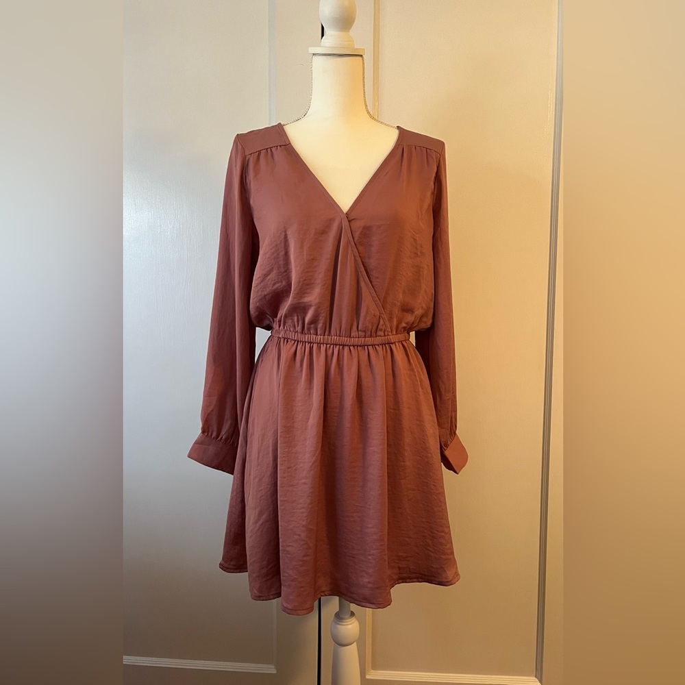American Eagle Blush Long Sleeve Dress
